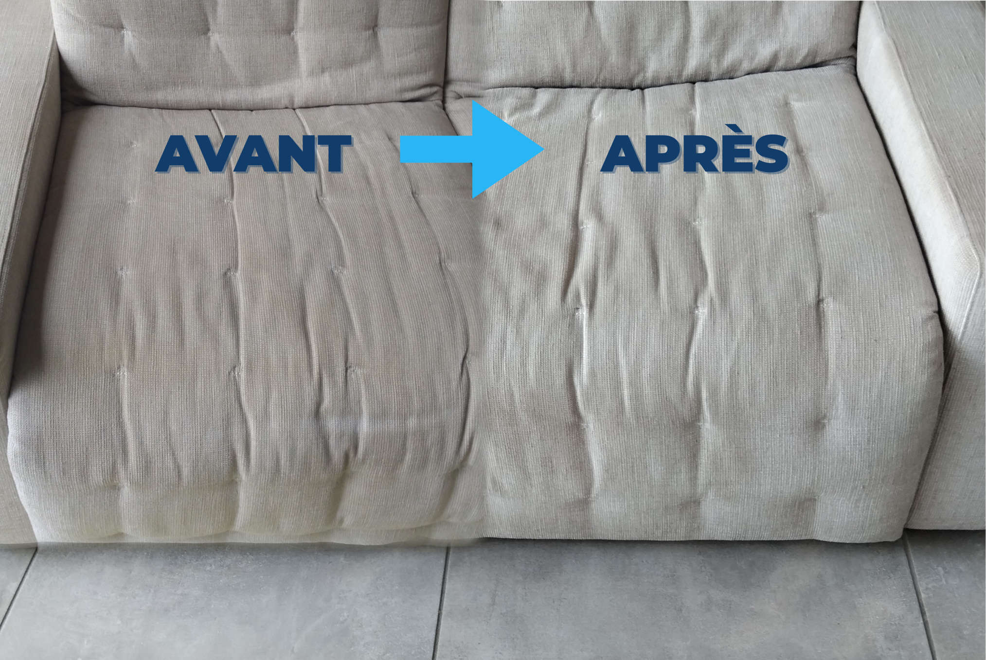 Extraction canapé avant/après